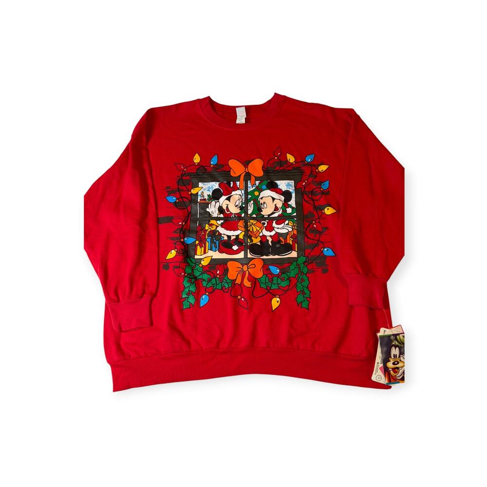 NWT Vintage Mickey & Minnie Holiday Sweatshirt, Women's 1X